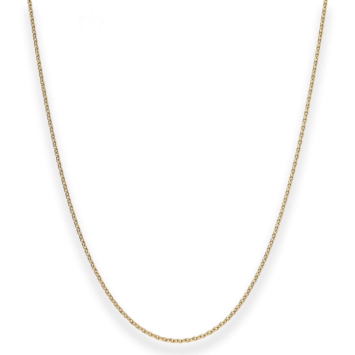 1.5mm Rund-Ankerkette aus 750 Gelbgold 45cm mit Zwischenöse