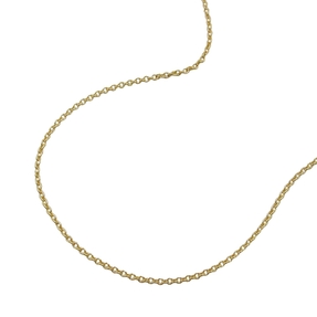 1,1mm Ankerkette Collier Halskette rund aus 375 Gold Gelbgold 50cm Goldkette 1,1mm Ankerkette Collier Halskette rund aus 375 Gold Gelbgold 50cm Goldkette
