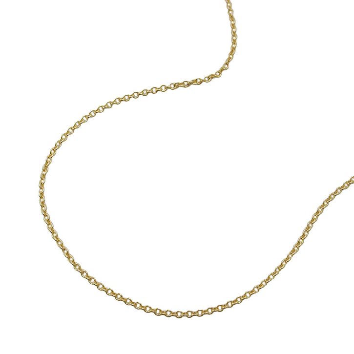 1,1mm Ankerkette rund 375 Gelbgold 45cm