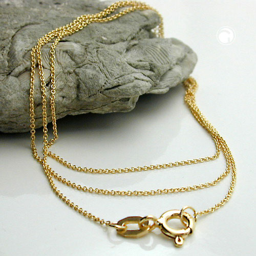 1,1mm Ankerkette rund 375 Gelbgold 45cm