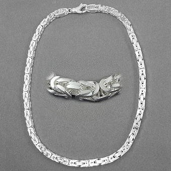 Collier 7mm Königskette Silber 925 55cm
