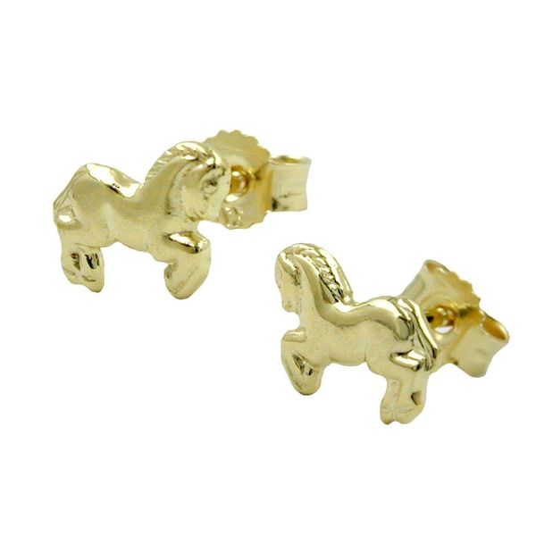 Stecker Pferde 9Kt GOLD