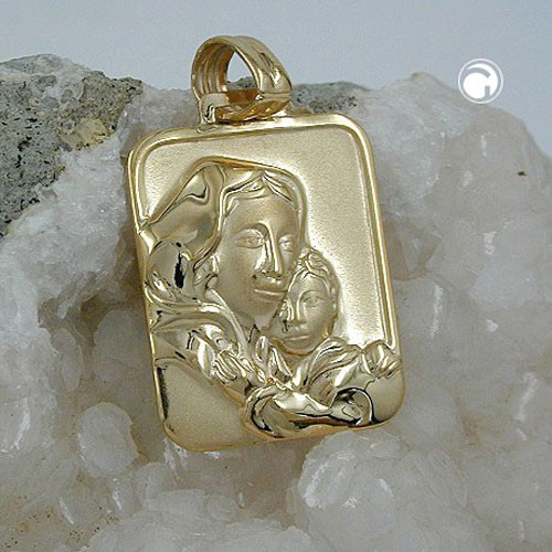Anhänger Maria mit Jesuskind aus 585 Gold