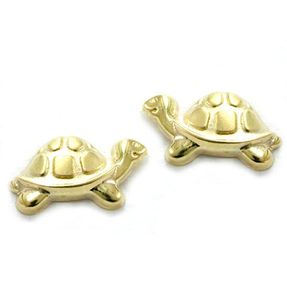 Ohrringe Ohrstecker Schildkröte klein & fein 9Kt 375 Gelbgold Ohrschmuck Kinder