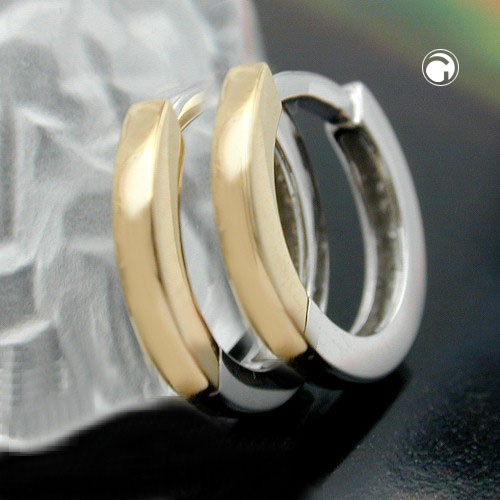 Creole bicolor 14Kt Gold gelb weiß