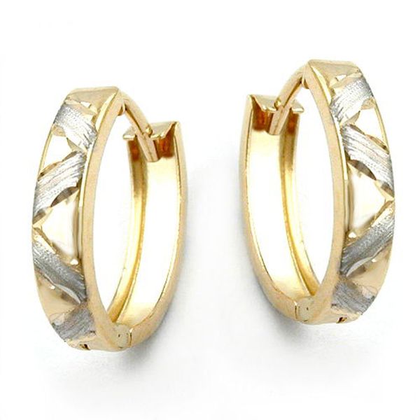 Creole bicolor diamantiert 375 Gold