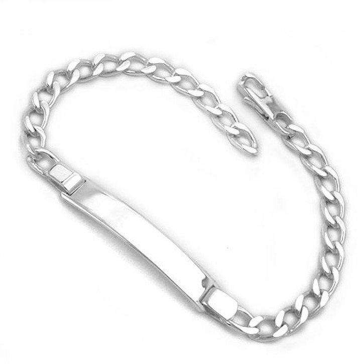 Schildband Weitpanzer aus 925 Silber 19cm