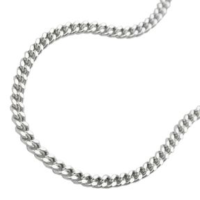 2mm Panzerkette Kette Collier Halskette 925 Silber diamantiert 50cm Silberkette