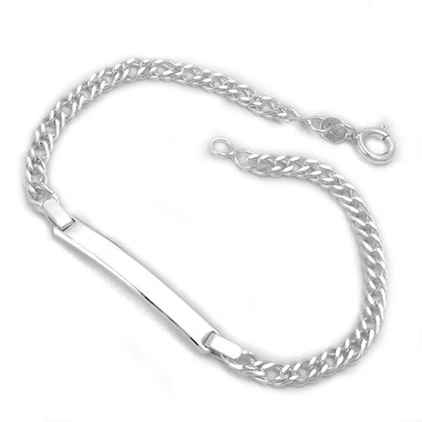Doppelpanzer Schildband 925 Silber 19cm Unisex