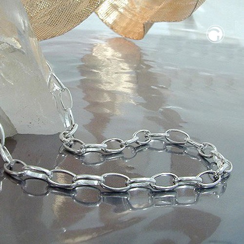 3,5mm Collier Ankerkette oval 925 Silber 80cm