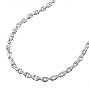 2mm Ankerkette Collier Halskette aus 925 Silber diamantiert 60cm Silberkette