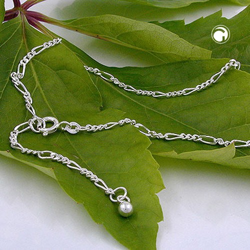 Fußkette Y-Kette diamantiert 925 Silber 27cm