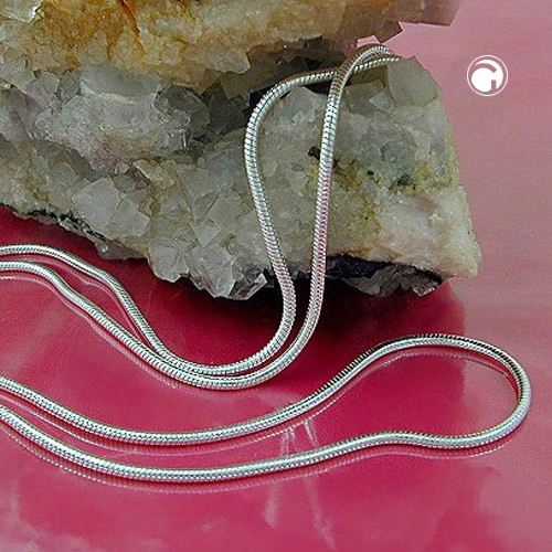 1,3mm Schlangenkette 925 Silber rund 55cm
