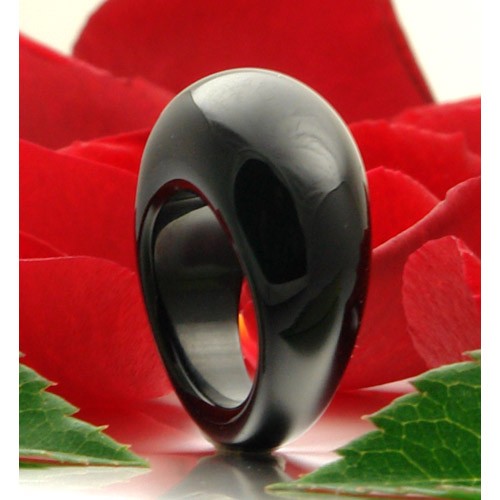 Ring aus Onyx glatt