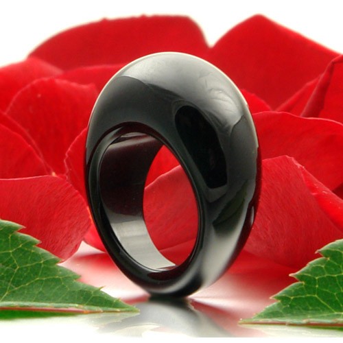 Ring aus Onyx glatt