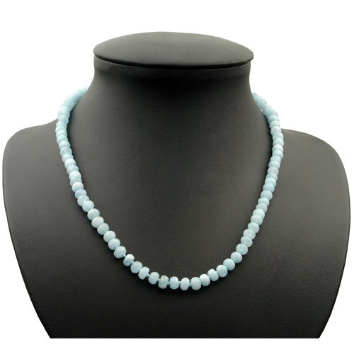 Kette aus Aquamarin facettiert