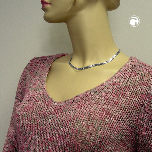 Collierkette matt glänzend 925 Silber 43cm