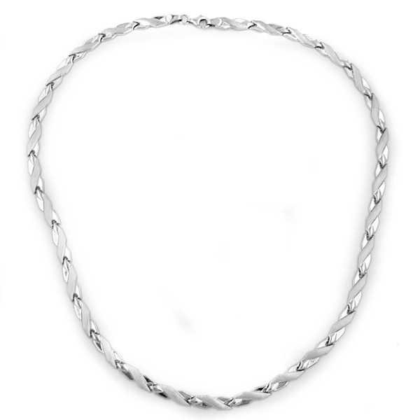 Collierkette matt glänzend 925 Silber 43cm