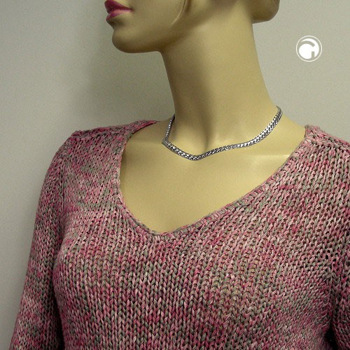 Kette Anker mit Kugeln Silber 925 43cm