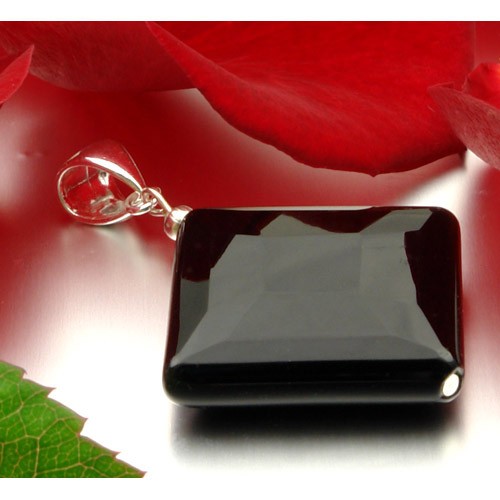 Anhänger aus Onyx und 925 Silber Rhobus