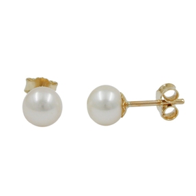 Stecker Ohrstecker Ohrschmuck Süßwasserperle Perle 375 Gold Gelbgold Damen