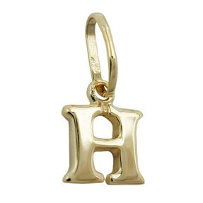 Anhänger Einhänger " H " Goldbuchstabe Buchstabe aus 375 Gold Gelbgold Unisex