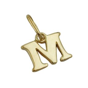 Anhänger Einhänger " M " Goldbuchstabe Buchstabe aus 375 Gold Gelbgold Unisex