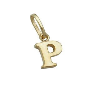 Anhänger Einhänger ' P ' Goldbuchstabe Buchstabe aus 375 Gold Gelbgold Unisex