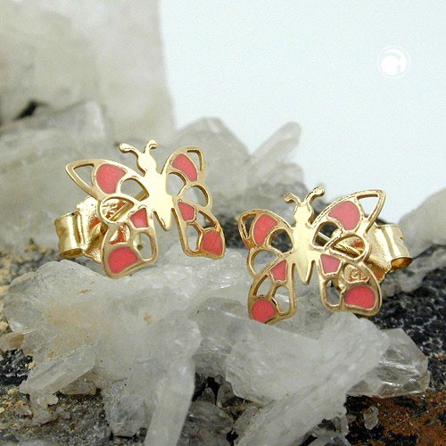 Ohrringe Ohrstecker Schmetterling 375 Gold