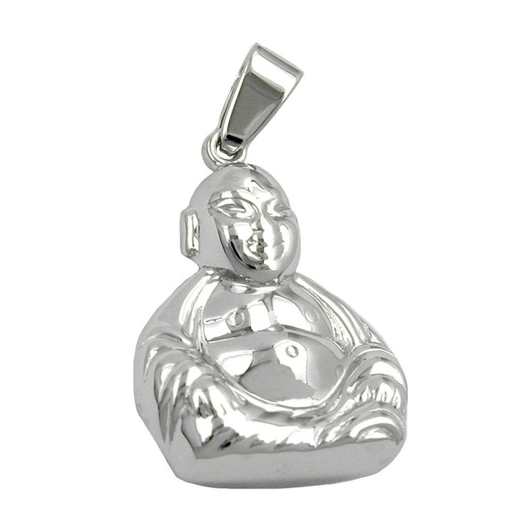 Buddha Anhänger aus 925 Silber rhodiniert