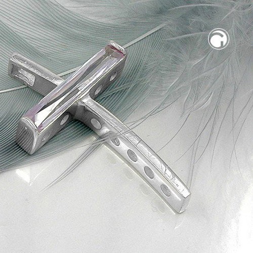 Kreuz Anhänger mit Amethyst 925 Silber