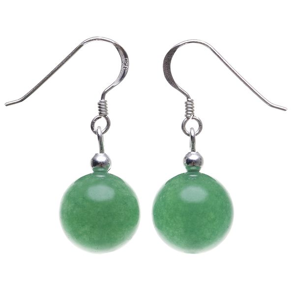 Ohrhänger aus Jade grün und 925 Silber
