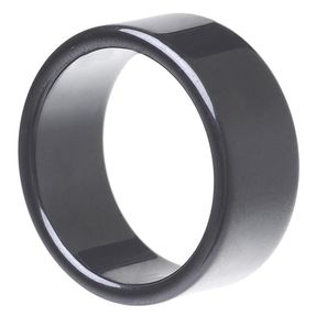 Breiter Ring aus Hämatit grau dunkelgrau schlicht flach glatt Herren Damen Unisex