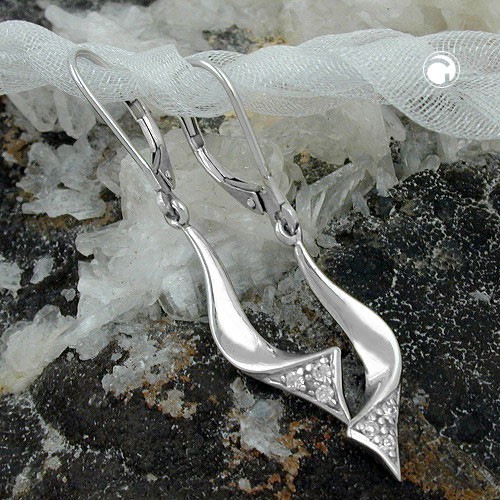 Ohrhänger mit Zirkonia echtes 925 Silber