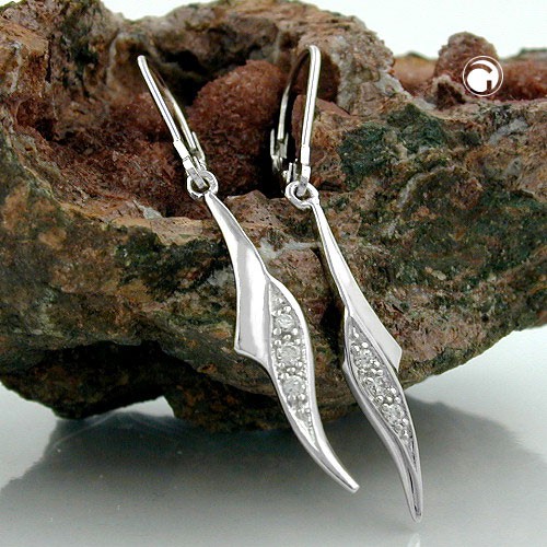 Ohrringe Brisur Zirkonia 925 Silber rhodiniert