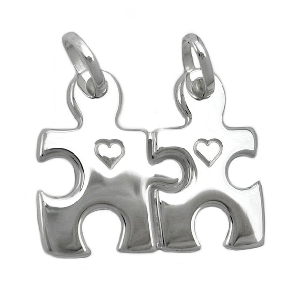 Puzzle Anhänger zum Teilen 925 Silber