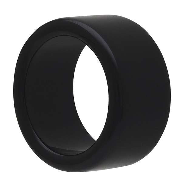 Breiter Ring aus Onyx 17mm flach