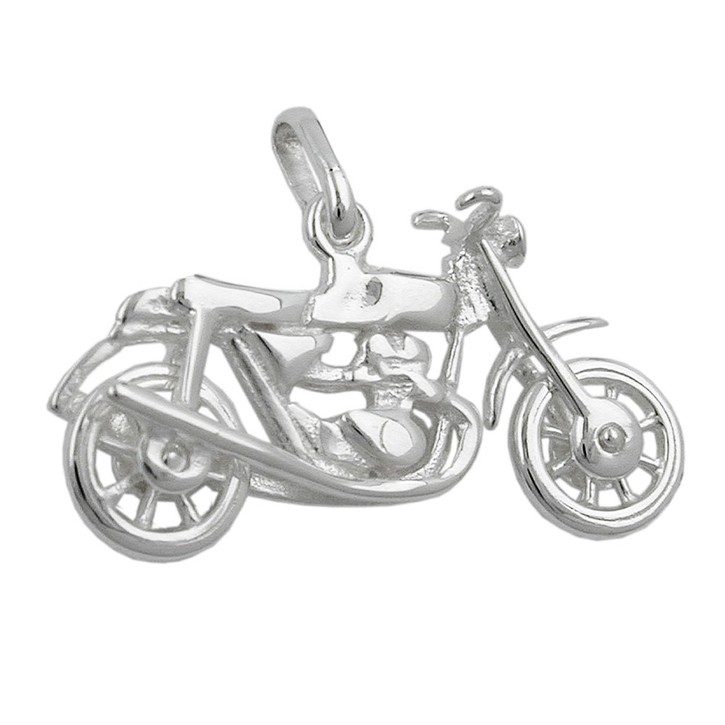 Altes Motorrad Anhänger aus 925 Silber