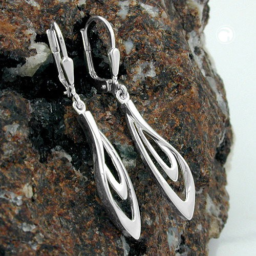 Ohrringe Brisur aus 925 Silber, glänzend