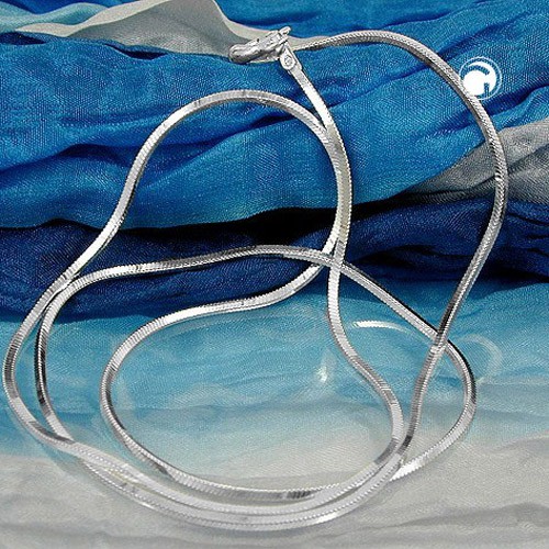 Schlangenkette aus 925 Silber vierkant 50cm