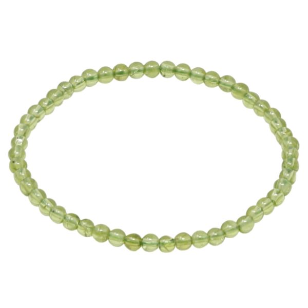 Armband aus Peridot gruen Ø 4mm endlos dehnbar