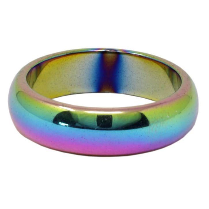 Ring aus Hämatit 6mm glatt Multicolor