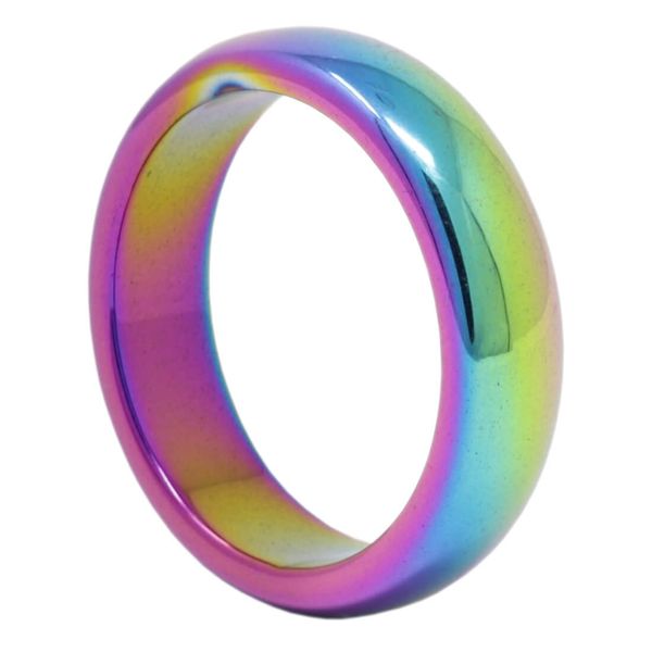 Ring aus Hämatit 6mm glatt Multicolor