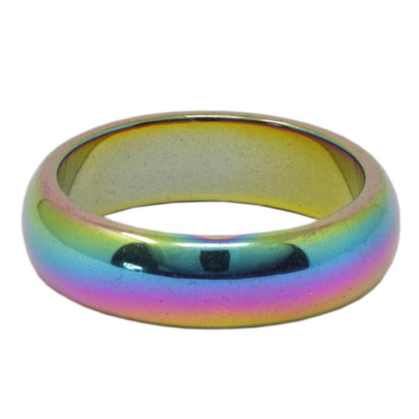 Ring aus Hämatit 6mm glatt Multicolor