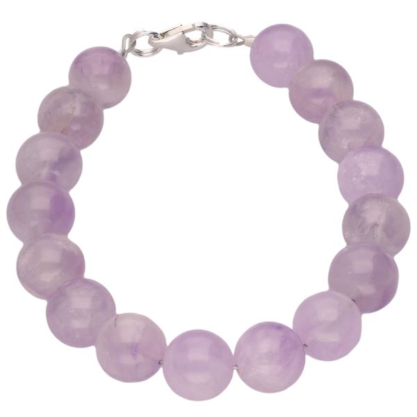 Armband Amethyst Kugel 925 Silber 20cm