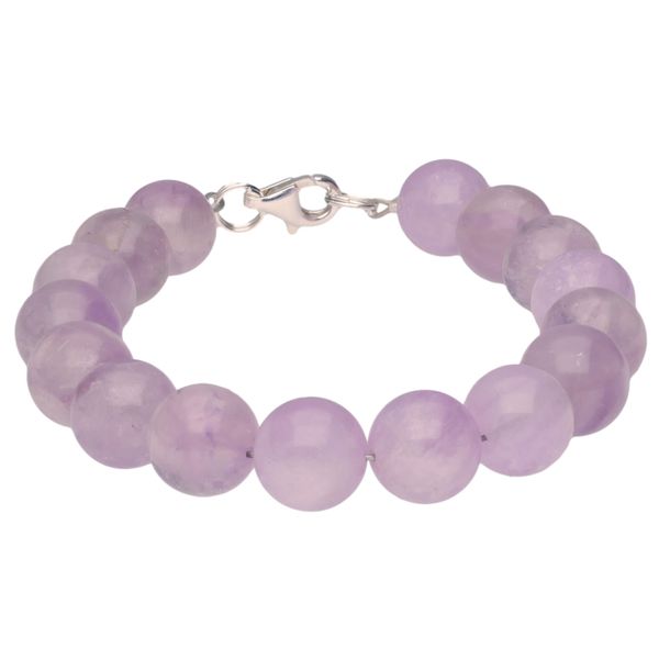 Armband Amethyst Kugel 925 Silber 20cm