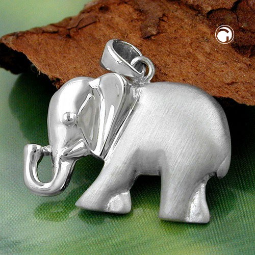 Anhänger Elefant aus 925 Silber rhodiniert