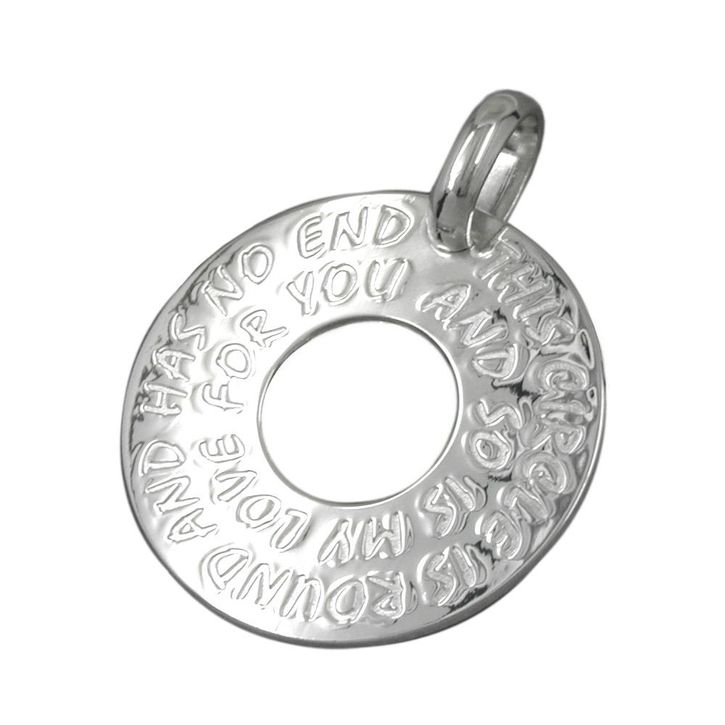 Freundschaft Anhänger in Kreisform 925 Silber