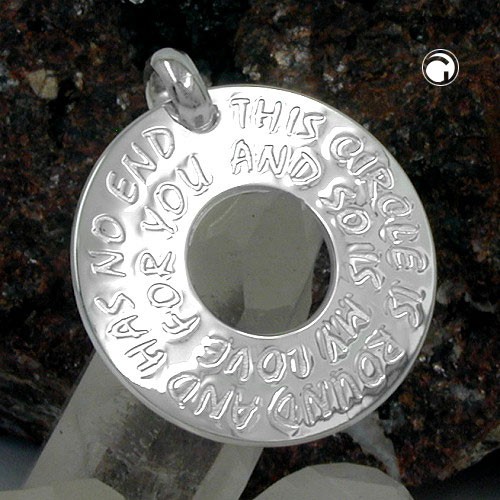 Freundschaft Anhänger in Kreisform 925 Silber