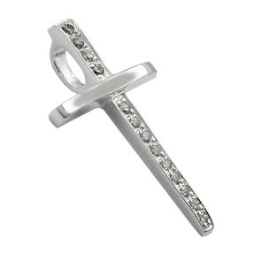 Anhänger Kreuz mit Zirkonias 925 Echt Silber Silberanhänger Damen